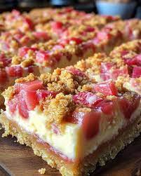 Rhubarb Cheesecake Squares